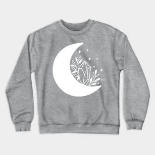 Moon with Flowers/Quartz Crewneck Sweatshirt